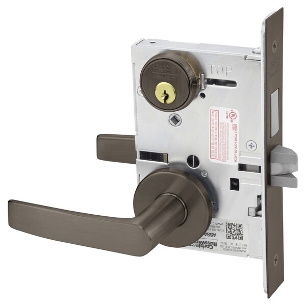 Dormitory or Entrance Mortise Lock, AS Lever, A Rose, Oil Rubbed Bronze